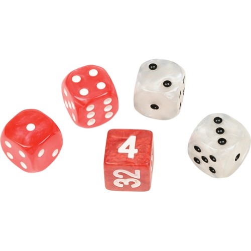 Philos Backgammon Dice Set red/white 16 mm