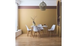 Zestaw 4 krzeseł do salonu jadalni z poduszką Białe ModernHome