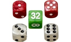 Philos Backgammon Playing Pieces Set M 28 mm r/w
