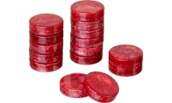 Philos Backgammon Playing Pieces Set L 34 mm r/w