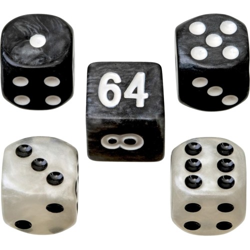Philos Backgammon Playing Pieces Set M 28 mm b/w