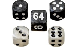 Philos Backgammon Playing Pieces Set M 28 mm b/w