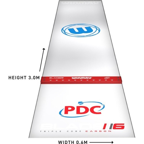 Winmau Clearzone dart mat transparent PVC