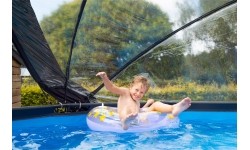 Basen EXIT Wood ø360 x 122 cm z zadaszeniem i pompą z filtrem piaskowym