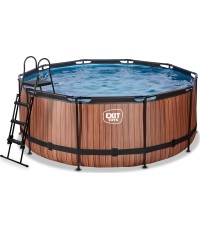 Basen EXIT Wood ø360 x 122 cm z pompą i filtrem piaskowym