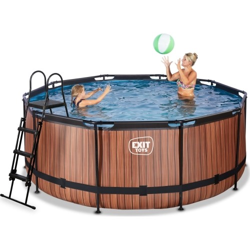 Basen EXIT Wood ø360 x 122 cm z pompą i filtrem piaskowym