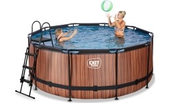 Basen EXIT Wood ø360 x 122 cm z pompą i filtrem piaskowym