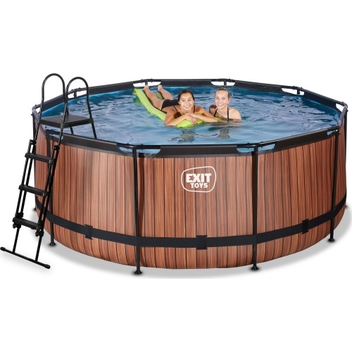Basen EXIT Wood ø360 x 122 cm z pompą i filtrem piaskowym