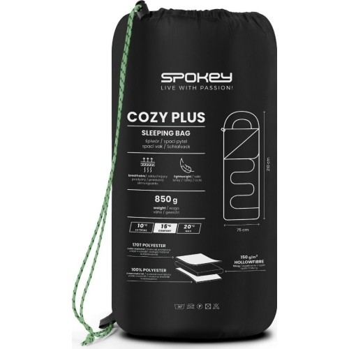 A spring-summer envelope-style sleeping bag Spokey COZY PLUS