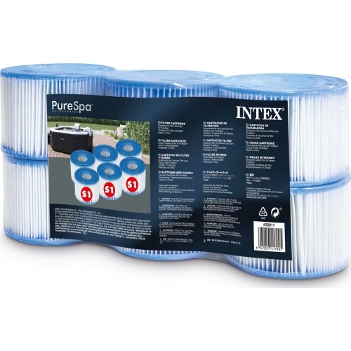 Zestaw wkładów filtrujących S1, 6 szt., Intex Pure Spa 29011