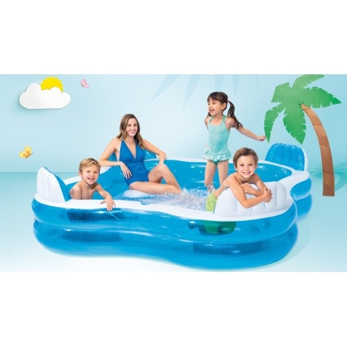 Basen ogrodowy Intex, z siedziskami, 229 x 229 cm, 56475