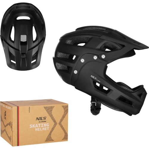 MTW101 FULL-FACE HELMET M (56–58 CM) NILS EXTREME - Black