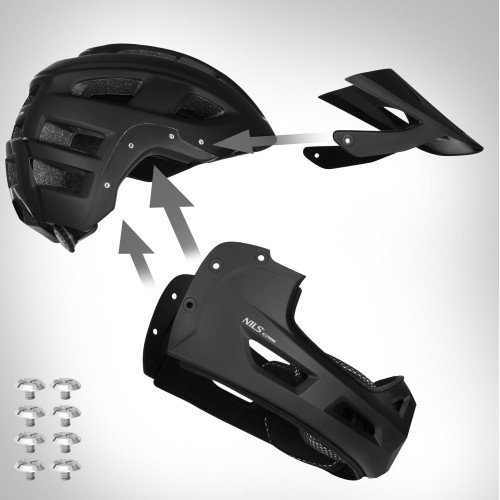 MTW101 FULL-FACE HELMET M (56–58 CM) NILS EXTREME - Black