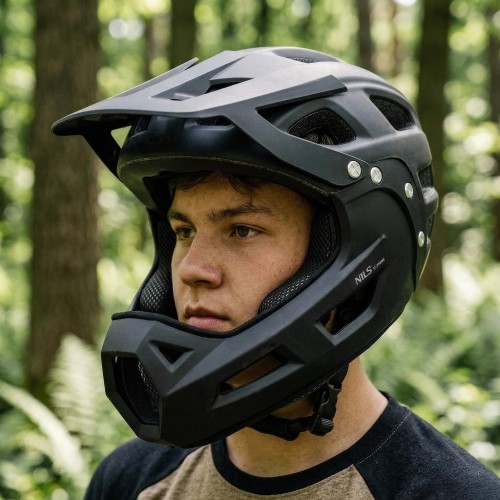 MTW101 FULL-FACE HELMET M (56–58 CM) NILS EXTREME - Black