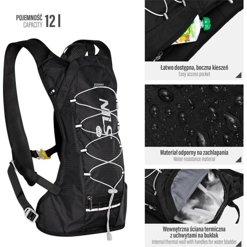 NC1797 CZARNY PLECAK DO BIEGANIA JOURNEY NILS CAMP