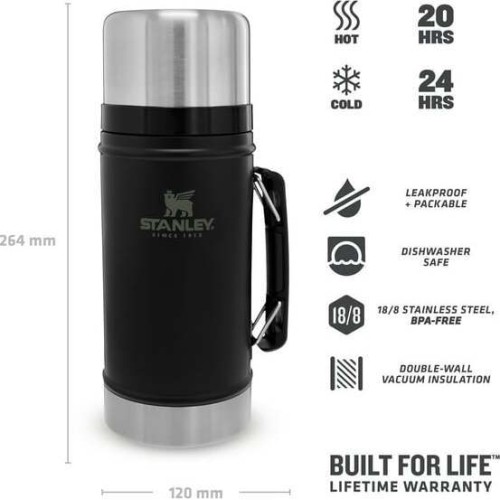 Termos do żywności Stanley Classic Legendary 0,94L, czarny