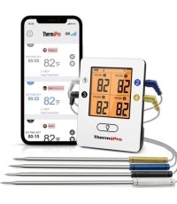 Cyfrowy bezprzewodowy ładowalny termometr do żywności Bluetooth z 4 sondami ThermoPro TP25W