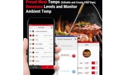 Cyfrowy bezprzewodowy ładowalny termometr do żywności Bluetooth z 4 sondami ThermoPro TP25W