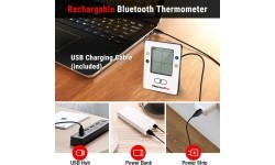 Cyfrowy bezprzewodowy ładowalny termometr do żywności Bluetooth z 4 sondami ThermoPro TP25W