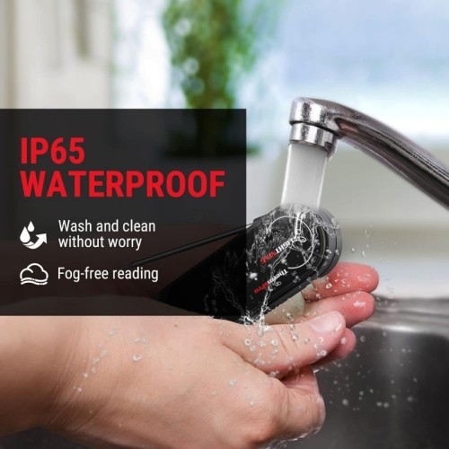 Momentinis mėsos termometras ypač greitas 1 sekundės nuskaitymo atsparus vandeniui ThermoPro TP622W