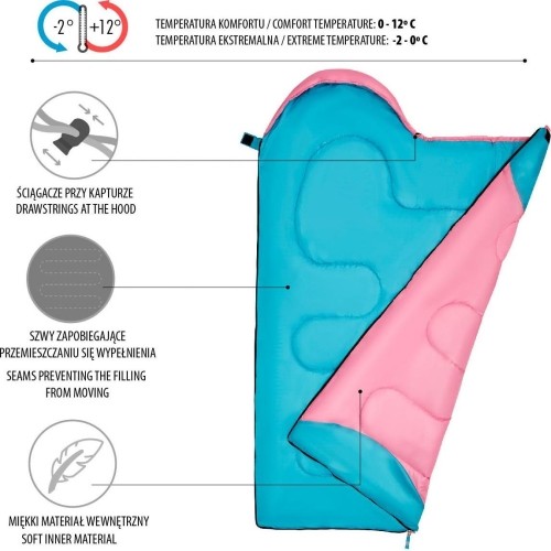NC2007 PINK SLEEPING BAG JUNIOR NILS CAMP