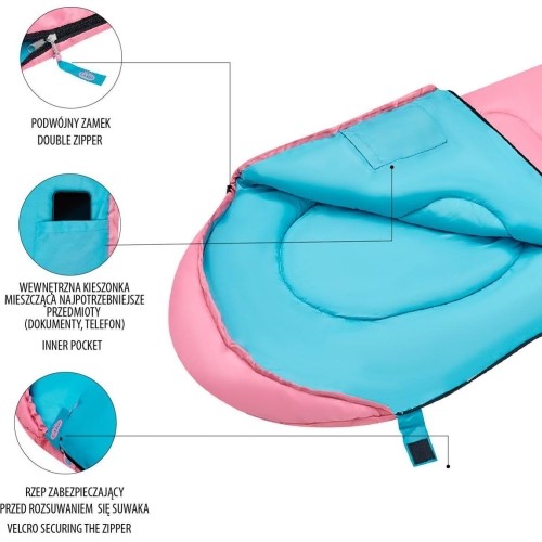 NC2007 PINK SLEEPING BAG JUNIOR NILS CAMP