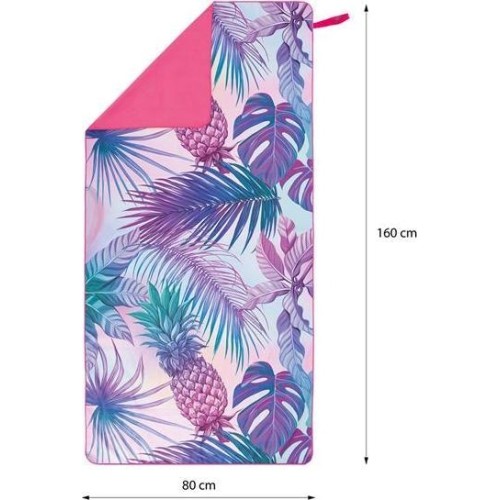 Ręcznik z mikrofibry Nils Camp NCR14 Pineapple, 160x80 cm