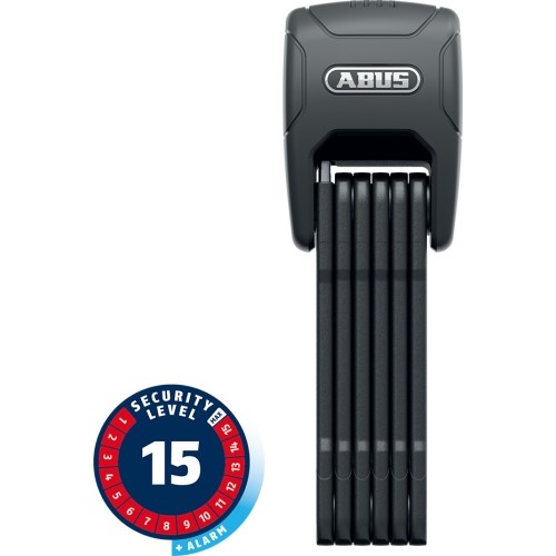 ABUS BORDO GRANIT™ 6500KA // z alarmem, składany, 90 cm (czarny)