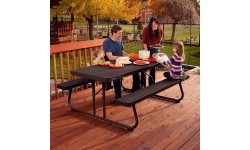 Lifetime Evans Stół Prostokątny Brązowy 183x145x75cm