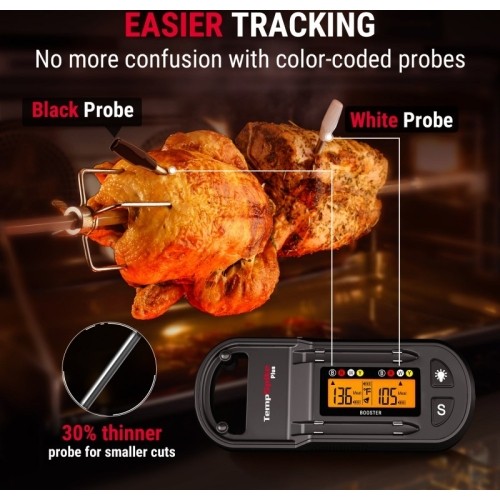 Belaidis Bluetooth mėsos termometras ThermoPro TP972W su 2 zondais