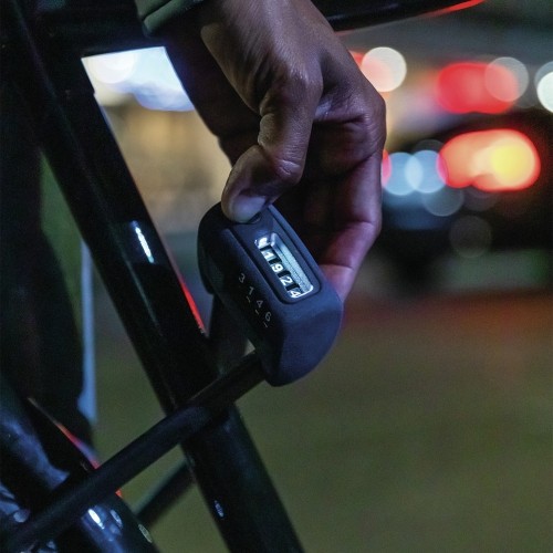 Spyna ABUS BORDO™ Combo 6000C/90 LED Black SH // sulankstoma, su LED šviesa, 90 cm (juoda)