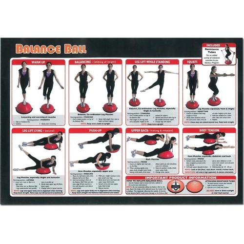 Czarna piłka balansowa HMS Premium BSX Pro