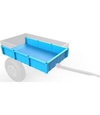 Duża przyczepa - kontenerowa, niebieska