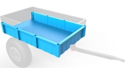 Duża przyczepa - kontenerowa, niebieska