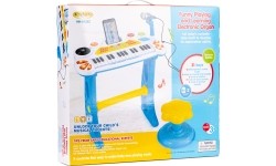 Keyboard pianino z mikrofonem EcoToys, niebieskie