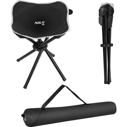 NC3010 CZARNY STOŁEK KEMPINGOWY NILS CAMP