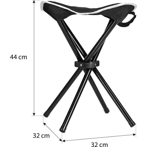 NC3010 CZARNY STOŁEK KEMPINGOWY NILS CAMP