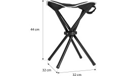 NC3010 CZARNY STOŁEK KEMPINGOWY NILS CAMP