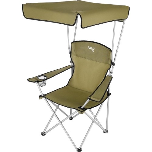 NC3087 GREEN CAMPING CHAIR SUNSHADE NILS CAMP