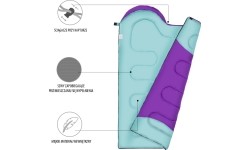 NC2008 PURPLE- TURQUOISE SLEEPING BAG SIZE M NILS CAMP
