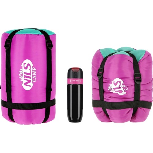 NC2008 PURPLE- TURQUOISE SLEEPING BAG SIZE M NILS CAMP