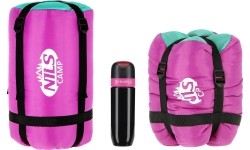 NC2008 PURPLE- TURQUOISE SLEEPING BAG SIZE M NILS CAMP