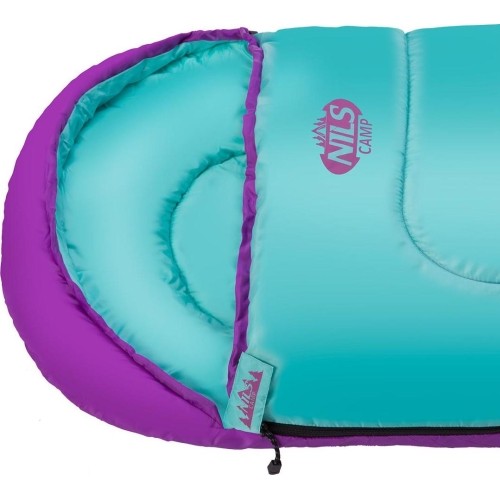 NC2008 PURPLE- TURQUOISE SLEEPING BAG SIZE M NILS CAMP