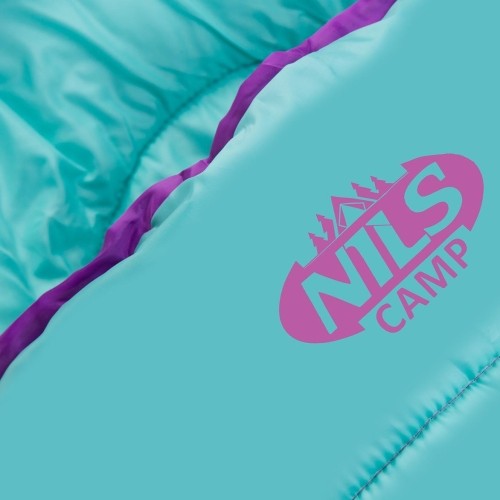 NC2008 PURPLE- TURQUOISE SLEEPING BAG SIZE M NILS CAMP