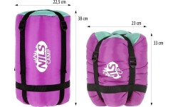 NC2008 PURPLE- TURQUOISE SLEEPING BAG SIZE M NILS CAMP