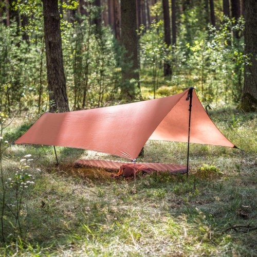 Tarp for sleeping on the ground Lesovik ZMORA terra rosa