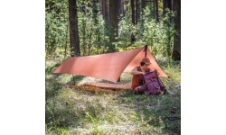 Tarp for sleeping on the ground Lesovik ZMORA terra rosa
