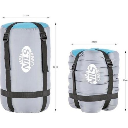 Śpiwór Nils Camp NC2008, szaro-zielony, rozmiar M