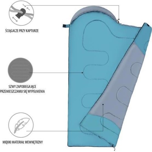 Śpiwór Nils Camp NC2008, szaro-zielony, rozmiar M