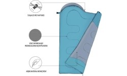 Śpiwór Nils Camp NC2008, szaro-zielony, rozmiar M